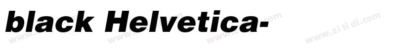 black Helvetica字体转换
